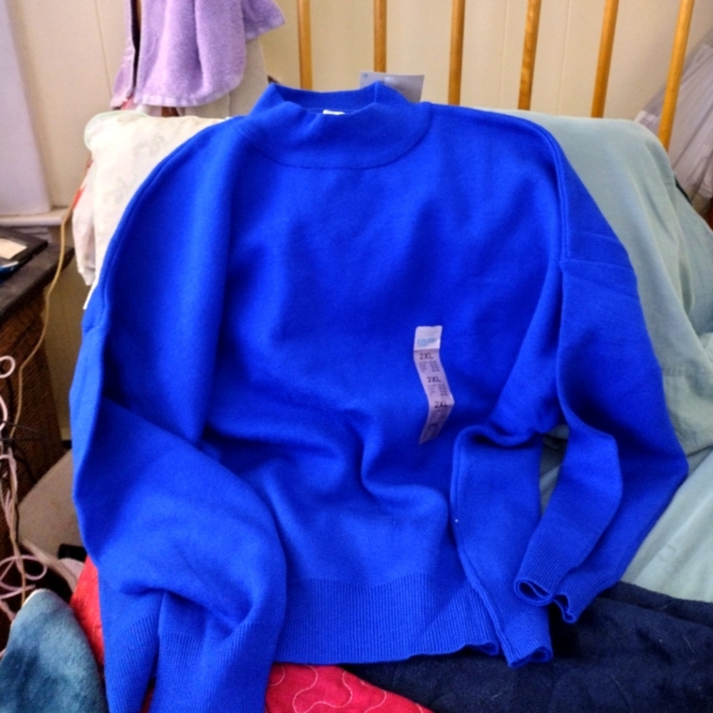 Womens Sweater Blue 2xl